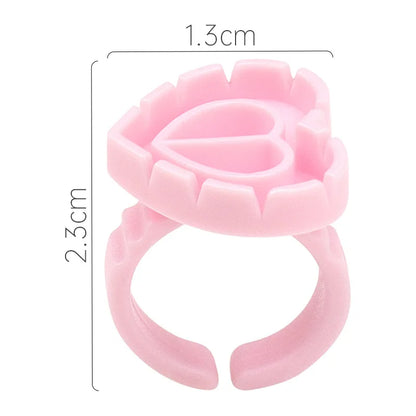 AILEISHI Wholesale 100Pcs/Bag Disposable Eyelash Extension Glue Ring Cup Tattoo Pigment Holder Container Lash Tools Supplier