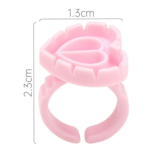 AILEISHI Wholesale 100Pcs/Bag Disposable Eyelash Extension Glue Ring Cup Tattoo Pigment Holder Container Lash Tools Supplier