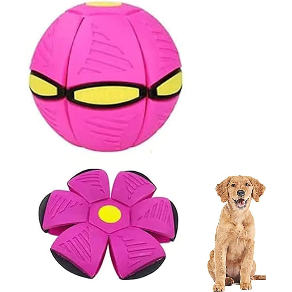 Indestructible Dog Toys Flying Saucer for Aggressive Chewers, Chew-Proof Outdoor Ball, Interactive Training Toy for All Dogs