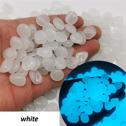 Luminous Stones Glow in The Dark Pebbles Glowing Stones Outdoor Walkways Home Garden Yard Decor Fish Tank Pebble Rocks