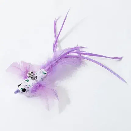 Interactive Cat Toy Handfree Cat Stick Playing Kitten Playing Teaser Wand Toy Suction Cup Bird/Feather Cat Wand Pet Supplies