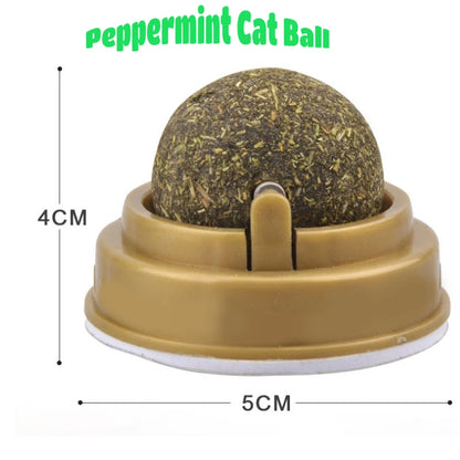 Natural Catnip Cat Wall Stick-on Ball Toy Treats Healthy Natural Removes Hair Balls to Promote Digestion Cat Grass Snack Pet