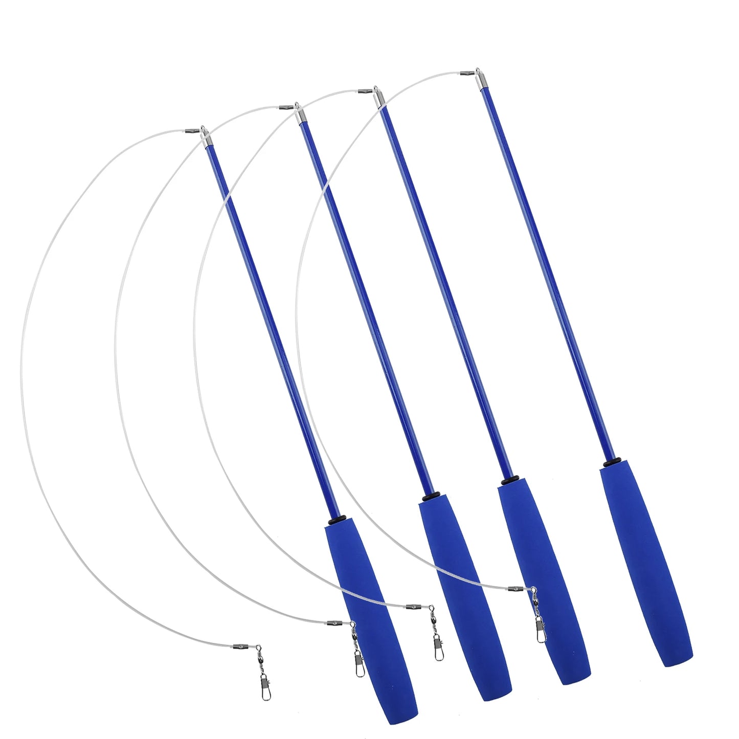 Cat Teaser Wands Three-section Telescopic Fishing Pole Wand Kitten Funny Catcher Teaser Stick Rod Interactive Stick Teaser Toys