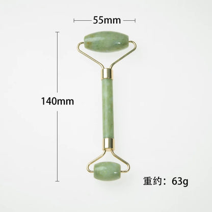 Jade Stone Face Roller Facial Massager Double Rollers
