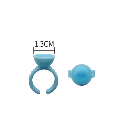 AILEISHI Wholesale 100Pcs/Bag Disposable Eyelash Extension Glue Ring Cup Tattoo Pigment Holder Container Lash Tools Supplier