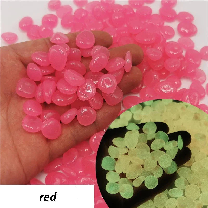 Luminous Stones Glow in The Dark Pebbles Glowing Stones Outdoor Walkways Home Garden Yard Decor Fish Tank Pebble Rocks