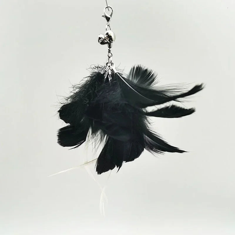 Interactive Cat Toy Handfree Cat Stick Playing Kitten Playing Teaser Wand Toy Suction Cup Bird/Feather Cat Wand Pet Supplies