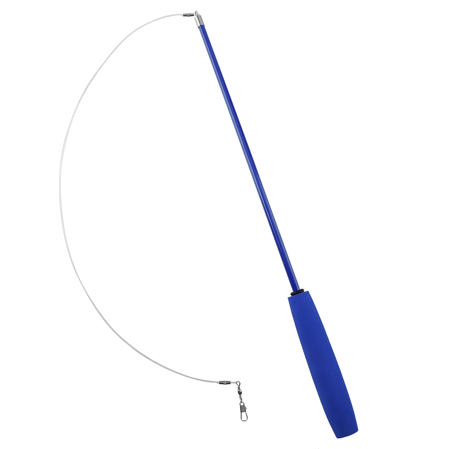 Cat Teaser Wands Three-section Telescopic Fishing Pole Wand Kitten Funny Catcher Teaser Stick Rod Interactive Stick Teaser Toys