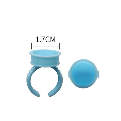 AILEISHI Wholesale 100Pcs/Bag Disposable Eyelash Extension Glue Ring Cup Tattoo Pigment Holder Container Lash Tools Supplier