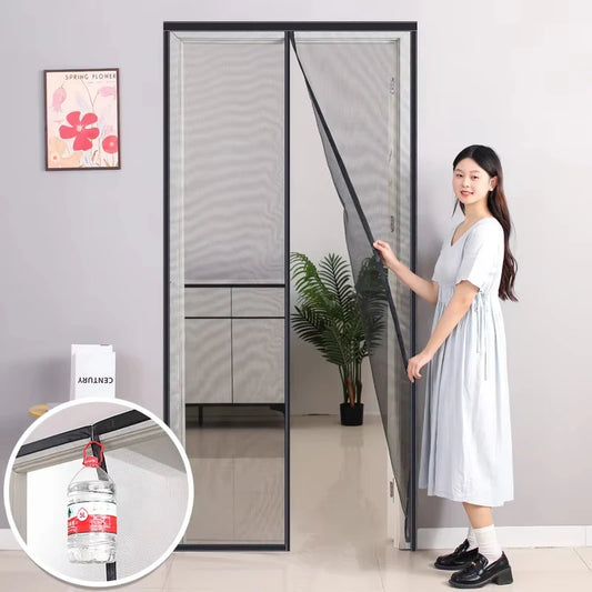 Magnetic Screen Door Curtain Summer Anti-Mosquito Net Fly Insect Screen Mesh Automatic Closing No Punching Easy Installation