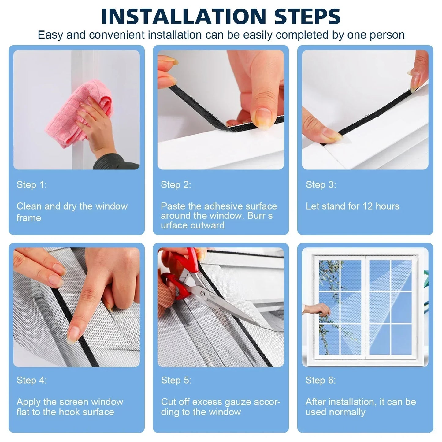 Window Mosquito Net Self-adhesive Anti Mosquito Door Mosquito Mesh DIY Free Cutting Mosquito Net Anti Fly Insect Curtain Screen