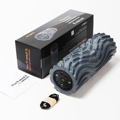 Foam Shaft Electric Foam Roller Yoga Home Gym Vibration Massage 5 Speeds Column Muscle Relax Deep Tissue Usb Rechargeable