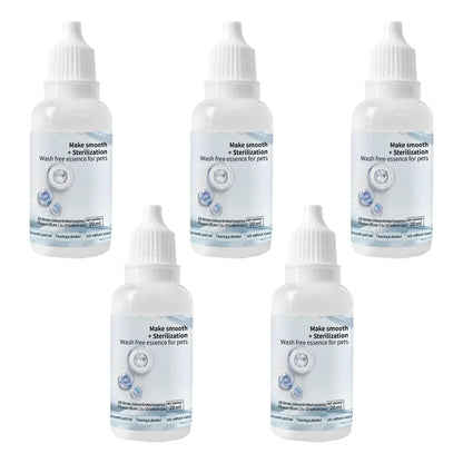 10pcs Cat Steam Brush Wash Free Essence Hair Serum Removing Dirts Mites Animal Grooming Essence Cat Dog Shampoo for Pet Cleaning
