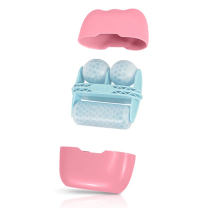 Cool Facial Face Massage Roller Double Roller Relieve Fatigue Pain Redness Skin Tighten Face Lift Reduce Swell for Home Use