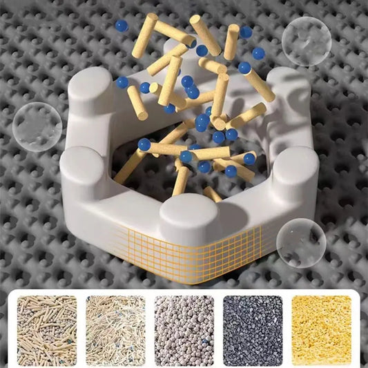 EVA Double Layer Cat Litter Mat Anti-Slip Anti-Splashing Cat Scratch Pad Waterproof Urine Proof Pet Cleaning Mat for Home