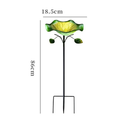 Bird Bath Feeder Bowl 5-Pronged Base Metal Bird Feeder Freestanding Birdbath for Yard Patio Outdoors Garden Iron Pedestal Stake