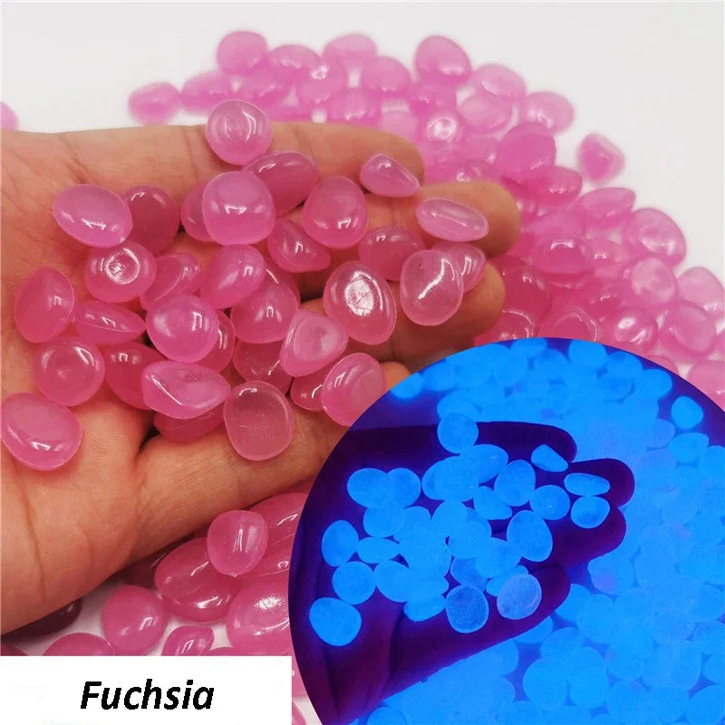 Luminous Stones Glow in The Dark Pebbles Glowing Stones Outdoor Walkways Home Garden Yard Decor Fish Tank Pebble Rocks