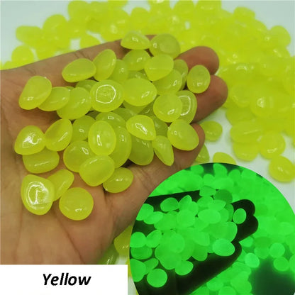Luminous Stones Glow in The Dark Pebbles Glowing Stones Outdoor Walkways Home Garden Yard Decor Fish Tank Pebble Rocks