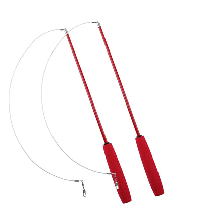 Cat Teaser Wands Three-section Telescopic Fishing Pole Wand Kitten Funny Catcher Teaser Stick Rod Interactive Stick Teaser Toys