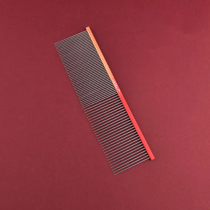 19cm Pet Rainbow Comb Dog Cat Grooming Comb Stainless Steel Pet Comb Dense Teeth Cleaning Brush Hair Removal Pet Supplies