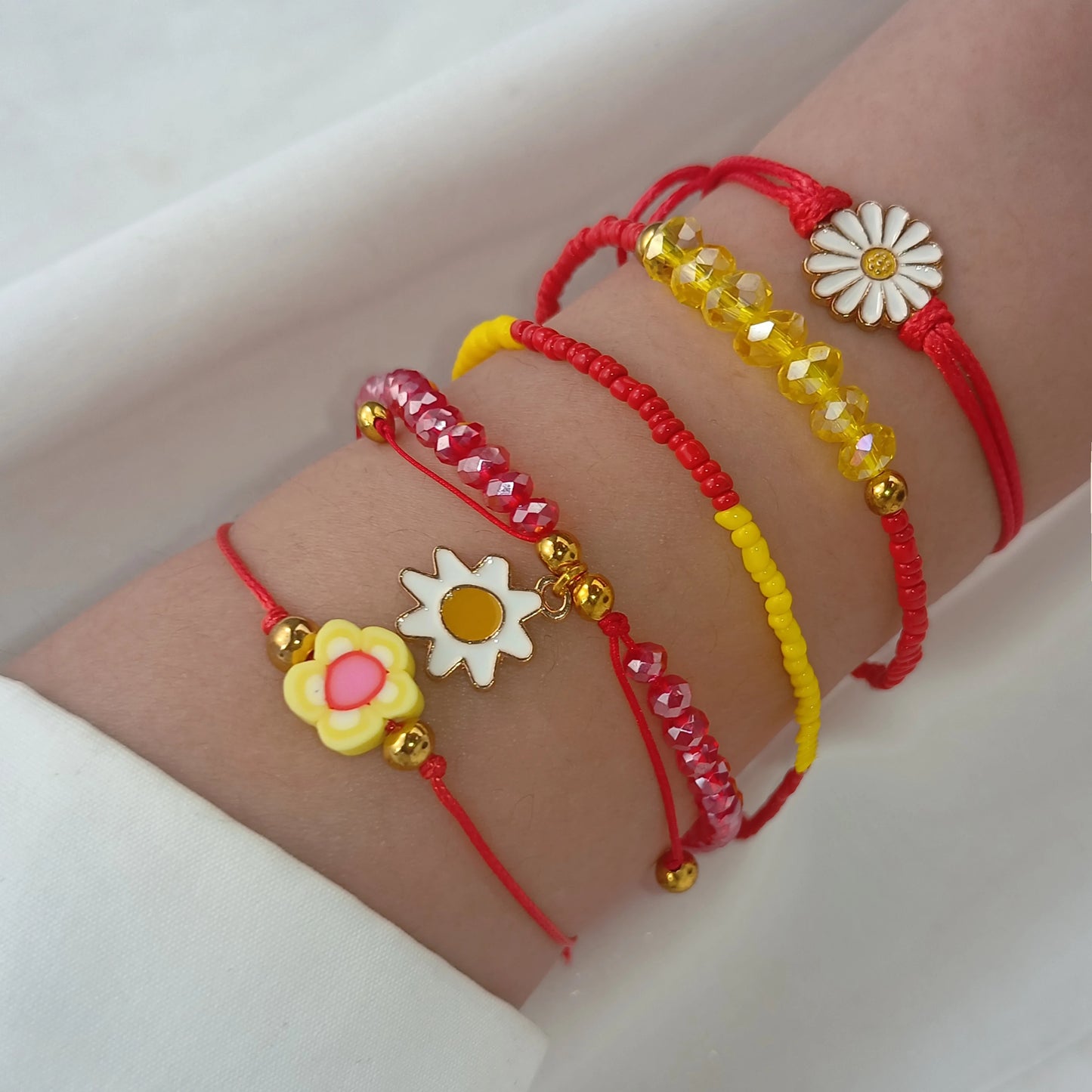 5pcs/lot Bohemian Mixed Golden Shell Starfish Bracelet Women Summer Beach Casual Jewelry Accessories Friendship Gift
