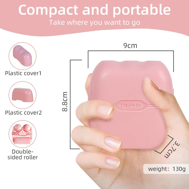 Cool Facial Face Massage Roller Double Roller Relieve Fatigue Pain Redness Skin Tighten Face Lift Reduce Swell for Home Use