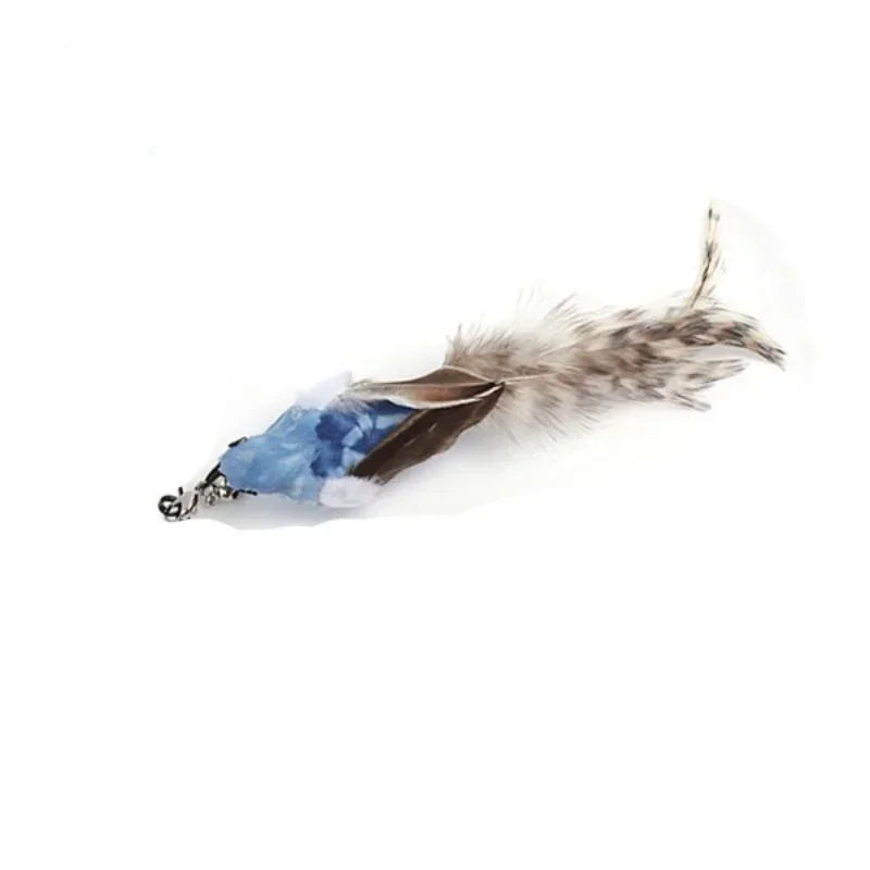 Interactive Cat Toy Handfree Cat Stick Playing Kitten Playing Teaser Wand Toy Suction Cup Bird/Feather Cat Wand Pet Supplies