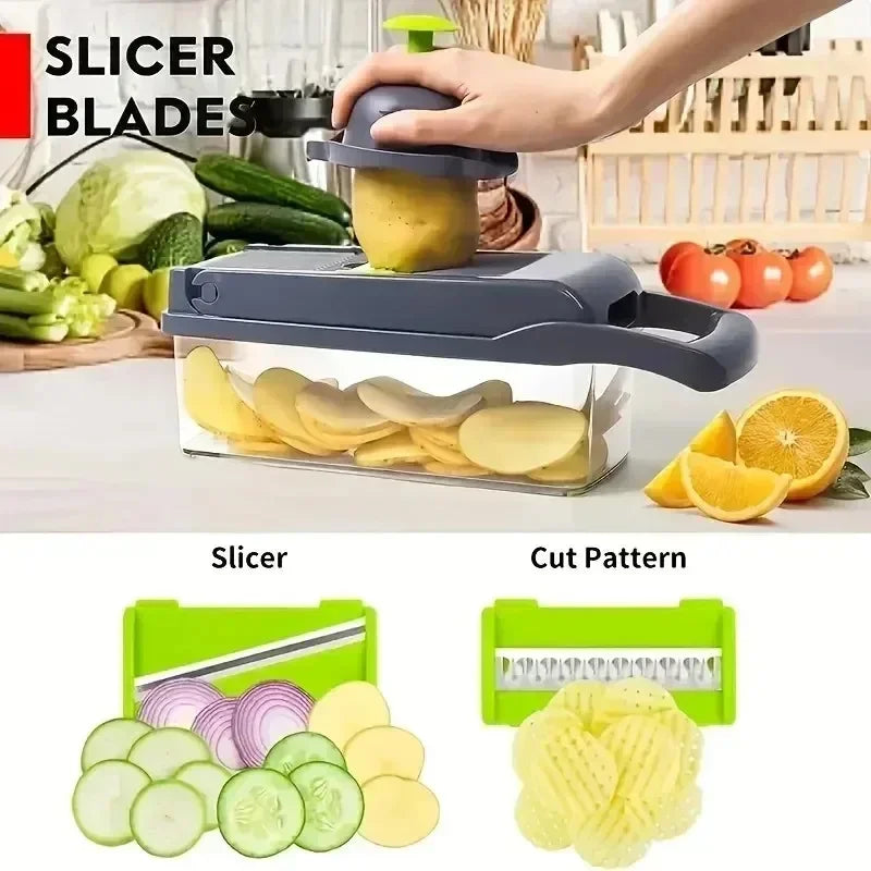 Kitchen vegetable slicer, shredded potato slicer, slicing machine, large capacity multifunctional vegetable slicer