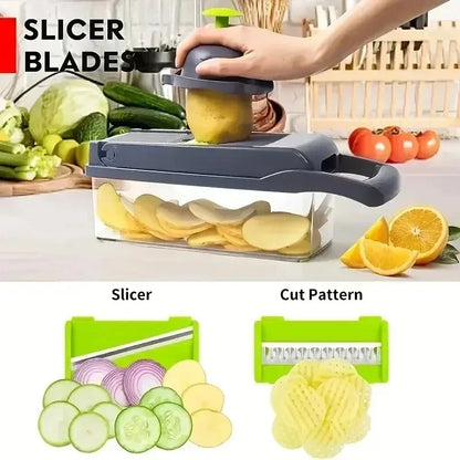 Kitchen vegetable slicer, shredded potato slicer, slicing machine, large capacity multifunctional vegetable slicer