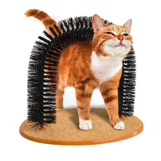 Cat Toy Pet Self Groome Rubbing Massage Brush Kitten Scratcher Massager Cat Scratching Board Pet Self Cleaning Remove Hair Comb