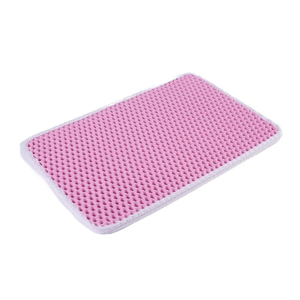 EVA Double Layer Cat Litter Mat Anti-Slip Anti-Splashing Cat Scratch Pad Waterproof Urine Proof Pet Cleaning Mat for Home