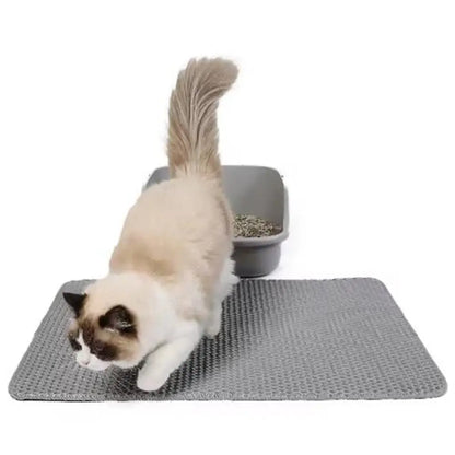 EVA Double Layer Cat Litter Mat Anti-Slip Anti-Splashing Cat Scratch Pad Waterproof Urine Proof Pet Cleaning Mat for Home