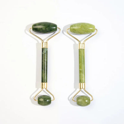 Jade Stone Face Roller Facial Massager Double Rollers