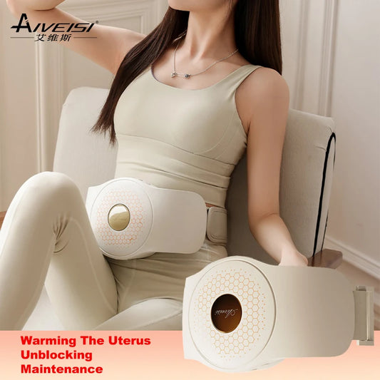 Aiveisi32MM Large Bianstone Red Light Assisted Hot Compress Abdominal Massager Machine Waist Roller Electric Massage Device Tool