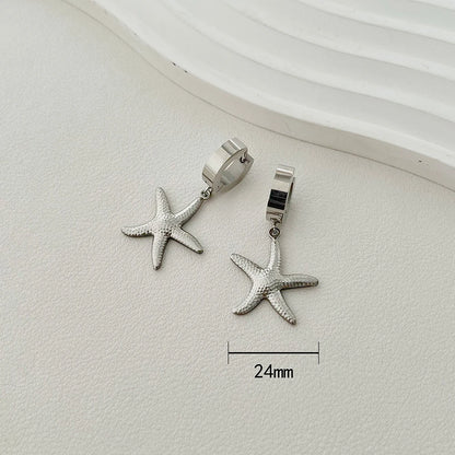 ALTERA New Bohemia Handmade Stainless Steel Necklace Earrings Bracelet Shell Starfish Charm Waterproof Jewelry Set Summer Beach