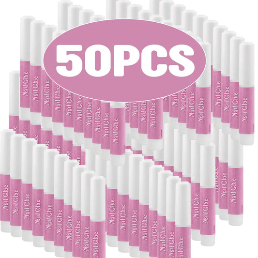 50 PCS Nail Glue for Acrylic Nails,Nail Tip Glue Professional Nail Glue False Nail Tips Glue  Broken Nails Adhesive Super Bond