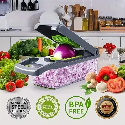 Kitchen vegetable slicer, shredded potato slicer, slicing machine, large capacity multifunctional vegetable slicer