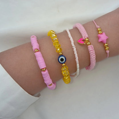 5pcs/lot Bohemian Mixed Golden Shell Starfish Bracelet Women Summer Beach Casual Jewelry Accessories Friendship Gift