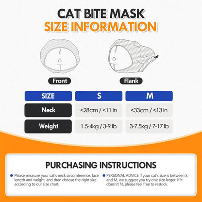 Cat Anti Bite Muzzles Breathable Cat Travel Tools Bath Grooming Supplies Adjustable Kitten Muzzles Anti Scratch Pet Supplies