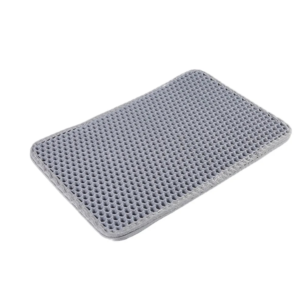 EVA Double Layer Cat Litter Mat Anti-Slip Anti-Splashing Cat Scratch Pad Waterproof Urine Proof Pet Cleaning Mat for Home