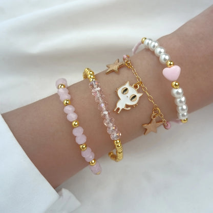 5pcs/lot Bohemian Mixed Golden Shell Starfish Bracelet Women Summer Beach Casual Jewelry Accessories Friendship Gift