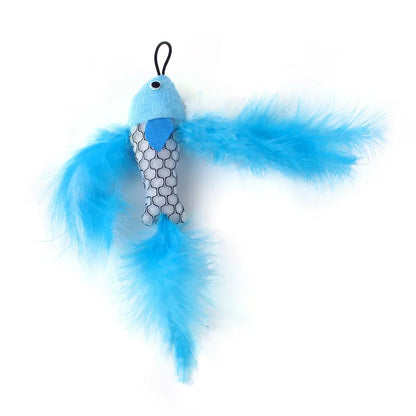 Interactive Cat Toy Handfree Cat Stick Playing Kitten Playing Teaser Wand Toy Suction Cup Bird/Feather Cat Wand Pet Supplies