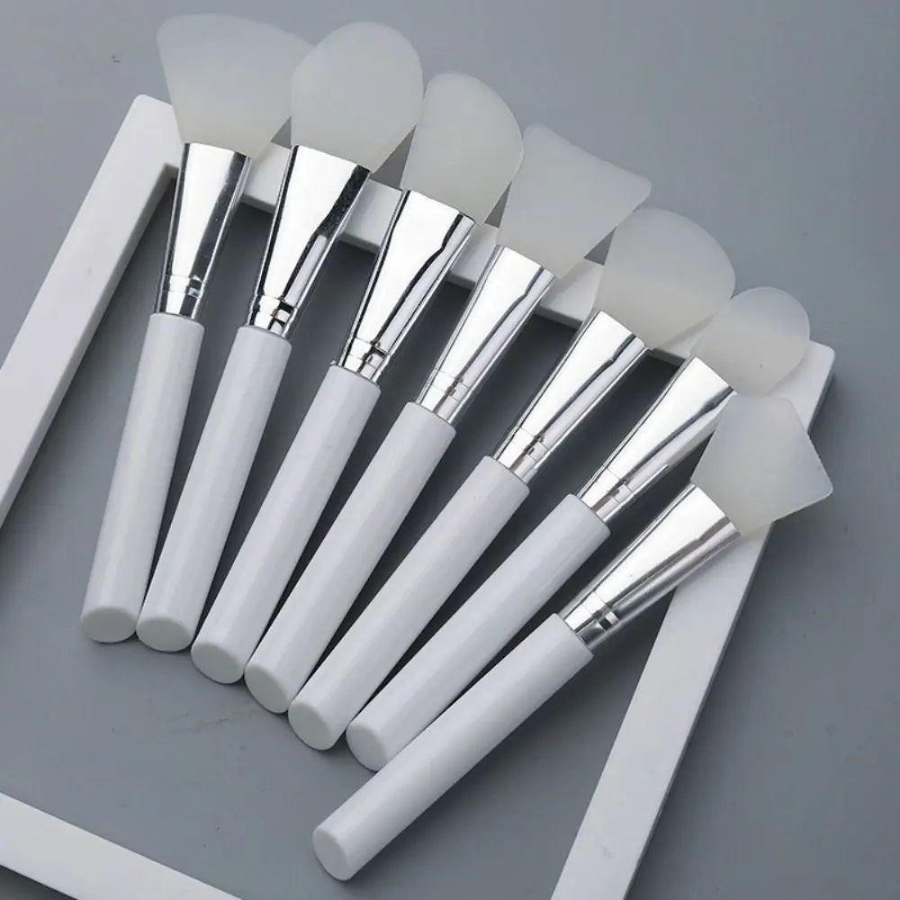 7Pcs DIY Silicone Mask Brush Set Soft Makeup Brush Facial Mud Mixing Brush Skin Care Tools Foundation Liquid Tools Home