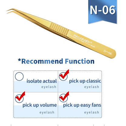 NAGARAKU Eyelash Extension Tweezers False Eyelashes Makeup Stainless Steel Professional Volume Tweezer 3D Accurate Pincet