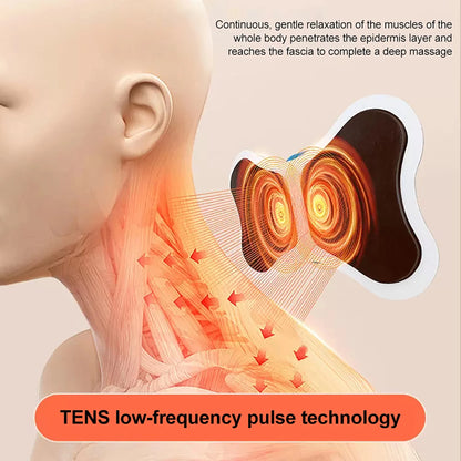 EMS Neck Massage 8 Mode 19 Gears Electric Pulse Neck Massager Relieve Muscle Fatigue Tools Relax For Men&Women