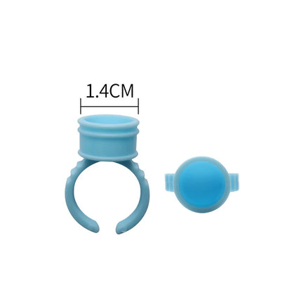 AILEISHI Wholesale 100Pcs/Bag Disposable Eyelash Extension Glue Ring Cup Tattoo Pigment Holder Container Lash Tools Supplier