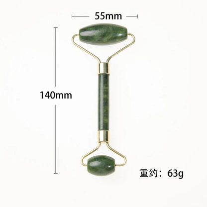 Jade Stone Face Roller Facial Massager Double Rollers