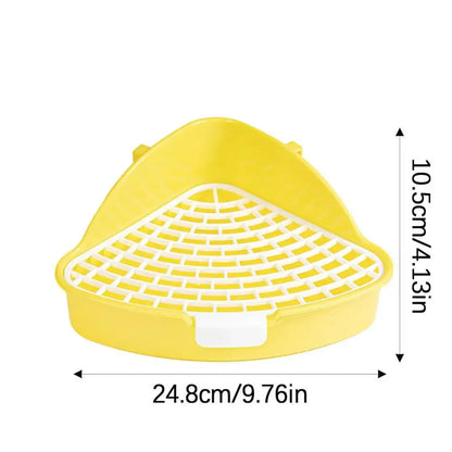 Triangle Animal Pet Cat Rat Rabbit Pee Potty Trainer Litter Tray Toilet Corner For Small Pet Guinea Pig Toilet Litter Box