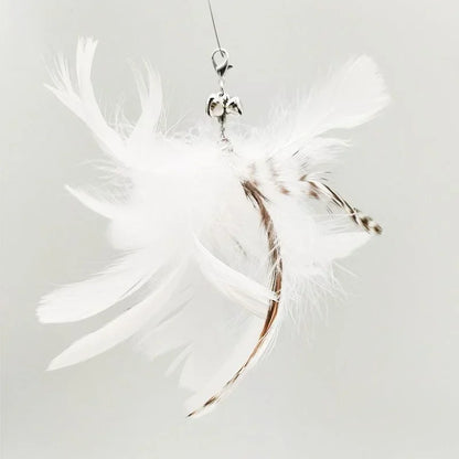 Interactive Cat Toy Handfree Cat Stick Playing Kitten Playing Teaser Wand Toy Suction Cup Bird/Feather Cat Wand Pet Supplies