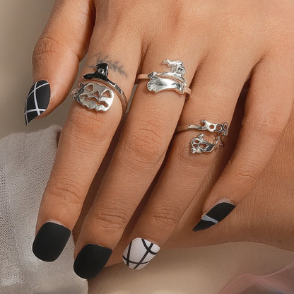 New Korean Colorful Bohemia Small Flower Rings Sets Handmade Beaded Finger Rings For Women Girls Summer Beach Jewelry Gifts